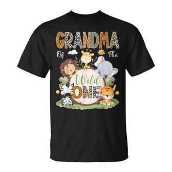 Grandma Of The Wild One First Birthday Safari Woodland T-Shirt - Thegiftio UK