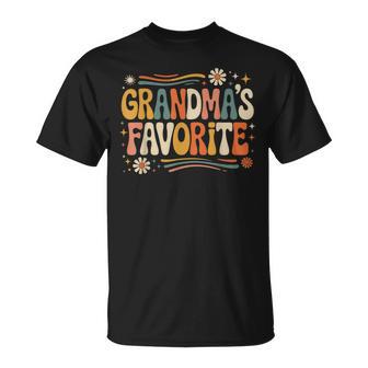 Grandmas Favorite Grandparent Grandchild Vintage Humor T-Shirt - Thegiftio UK