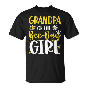 Grandpa Of The Bee Day Girl Birthday Party Family Matching T-Shirt - Thegiftio UK