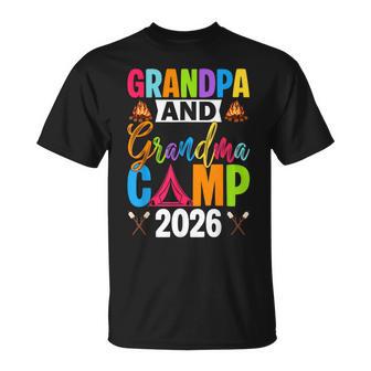 Grandpa And Grandma Camp 2026 Grandparents Camping Vacation T-Shirt - Thegiftio