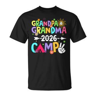Grandpa And Grandma Camp 2026 Grandparents Camping Vacation T-Shirt - Monsterry