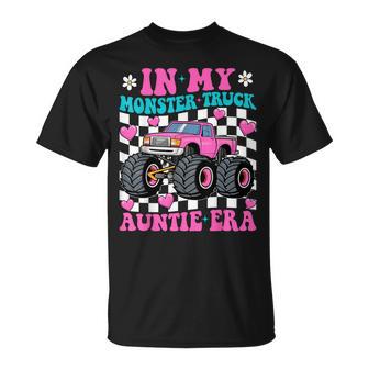 Groovy In My Monster Truck Auntie Era Monster Truck Aunt T-Shirt - Thegiftio UK