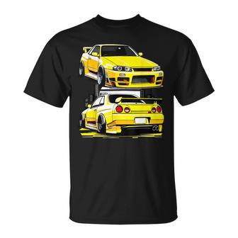 ブラック Gt R 32 Jdm スカイラインチューナー レーシングスタンス カードリフト Tシャツ - Kawaiitshirt