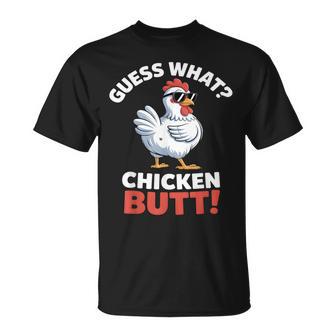 Guess What Chicken Butt Chicken Meme T-Shirt | Seseable UK
