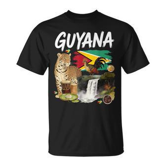 Guyana Flag Outfit Idea For & Guyanese Roots T-Shirt - Monsterry