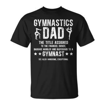 Gymnastics Dad Definition Gymnastics Father Of A Gymnast Dad T-Shirt - Thegiftio UK