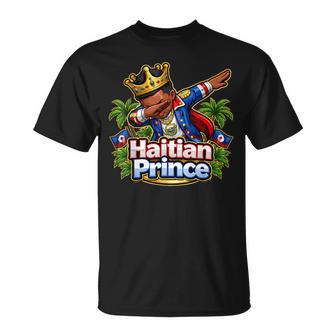 Haitian Prince Boy Dabbing Haiti Flag Day Proud Kids T-Shirt | Mazezy
