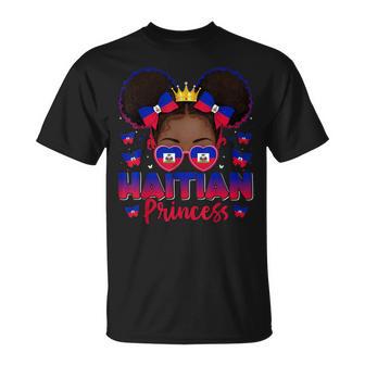 Haitian Princess Haiti Flag Afro Haitienne For Girls Kids T-Shirt | Mazezy