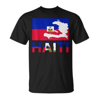 Happy Haitian Flag Day Cool Haiti Flag Map Haitian Pride T-Shirt | Seseable UK