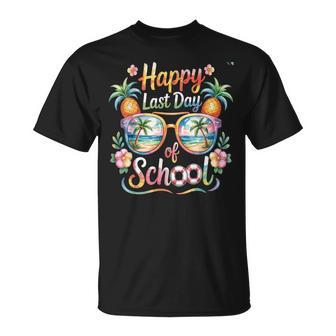 Happy Last Day Of School Tropical Pineapple Cute Tie Dye T-Shirt - Thegiftio