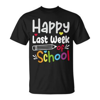 Happy Last Week Of School For Teachers And Students For Girls Kids T-Shirt - Monsterry