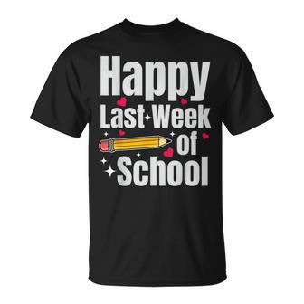 Happy Last Week Of School Teachers Students Graduation T-Shirt - Thegiftio UK
