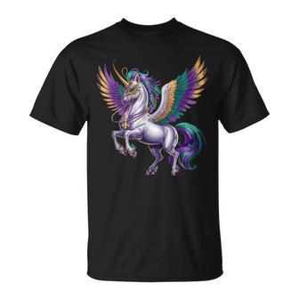 Happy Mardi Gras ユニコーンマスク ニューオーリンズフェスティバル Tシャツ - Kawaiitshirt