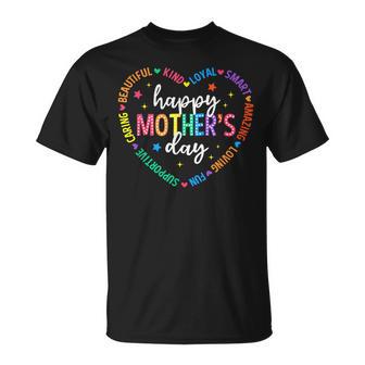 Happy Mother's Day Heart Love First Time Mom Grandma T-Shirt | Mazezy