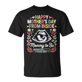 Happy From Inside Mommy To-Be Loading Progress T-Shirt - Monsterry