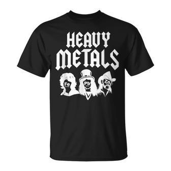 Heavy Metals Cool Rock Física Química Estudiante Profesor Camiseta unisex - Regaloses