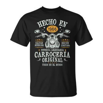 Hecho En 1966 60 Años Cumpleaños Moto Biker Hombre Motero Camiseta unisex - Regaloses