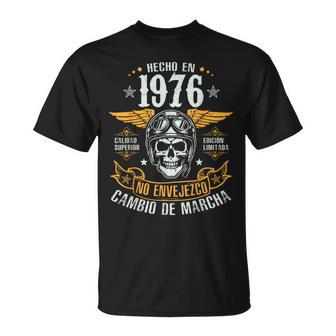 Hecho En 1976-50 Cumpleaños Moto Calavera Hombre Motero Camiseta unisex - Regaloses