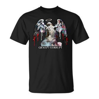 Hip Hop Angel Vintage Edgy Y2k Backprint Streetwear Angel T-Shirt - Thegiftio UK