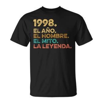 Hombre Año Hombre Mito Leyenda Cumpleaños Regalointage 1998 Camiseta unisex - Regaloses
