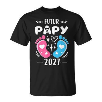 Homme Annonce Grossesse Grand Parents Cadeau Futur Papy 2027 T-Shirt - Cadeauxyz