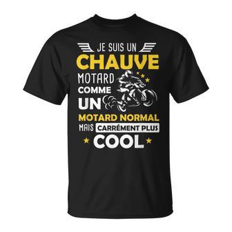 Homme Chauve Motard Cadeau Drôle Moto T-Shirt - Cadeauxyz