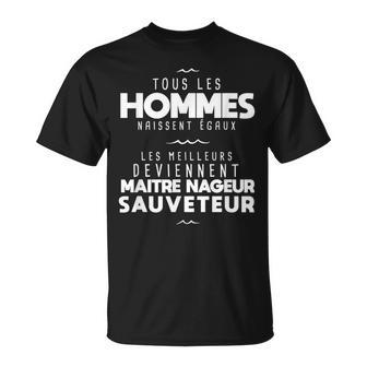 Homme Maître Nageur Humourauveteur Métier Cadeau Drôle T-Shirt - Cadeauxyz