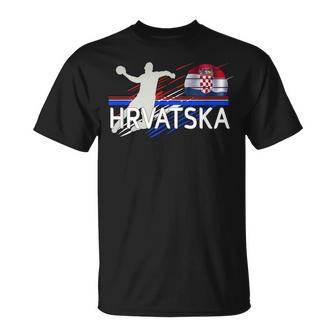 Hrvatska Ballon De Handball Croatie T-Shirt - Cadeauxyz