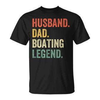 Husband Dad Boating Legend Sail Boat Captain Father's Day T-Shirt - Thegiftio UK