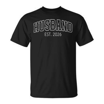 Husband Est 2026 Just Married Honeymoon Wedding Couples T-Shirt | Seseable UK