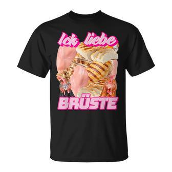 Ich Liebe Brüste T-Shirt - Seseable