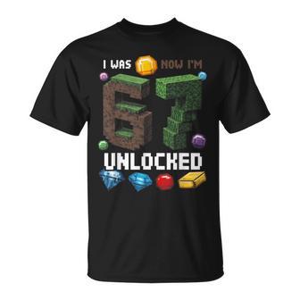Ich War 6 Jetzt Bin Ich 7 Unlocked Level Up Gamer 7 Geburtstag T-Shirt - Seseable