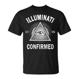 Illuminati Avec Inscription Alleing Eyes T-Shirt - Cadeauxyz