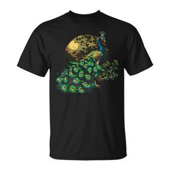 Illustration De Paon En Plumes Colorées T-Shirt - Cadeauxyz