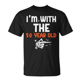 I'm With The 50 Year Old 50Th Birthday Halloween Costume T-Shirt - Monsterry UK