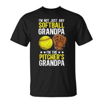 I'm The Softball Pitcher Grandpa Of A Softball Pitcher T-Shirt - Monsterry UK