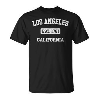 Intage Los Angeles California Ca Est 1781 Laouvenir T-Shirt - Cadeauxyz