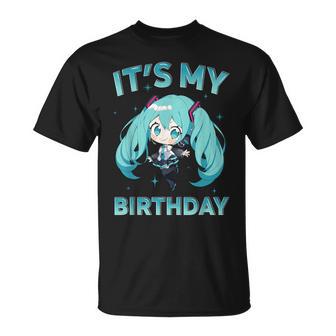 It's My Birthday Anime Girl I Love Music Anime And Manga T-Shirt - Thegiftio