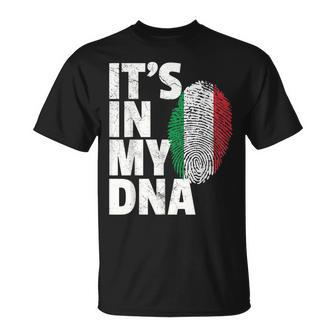 It's In My Dna Italia Bandera Orgullo Nacional País Camiseta unisex - Regaloses