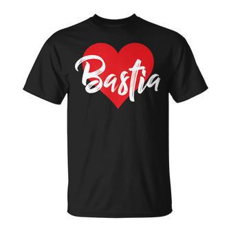 J'aime Bastia France S Coeur T-Shirt - Cadeauxyz