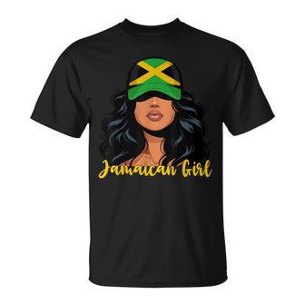 Jamaican Girl Jamaica Flag Proud Afro Jamaican Women T-Shirt - Thegiftio UK