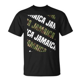 Jamaicaカモ柄グリーンカモフラージュ Tシャツ - Kawaiitshirt