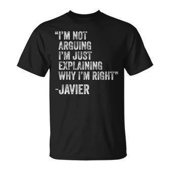 Javier Zitat Lustiger Geburtstag Custom Name Idee Ingenieur T-Shirt - Seseable