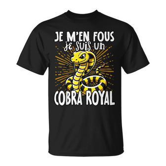 Je M'en Fous Jeuis Un Cobra Royal Cute King Cobra T-Shirt - Cadeauxyz