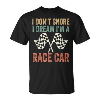 Je Ne Ronfle Pas Je Rêve Que Jeuis Uneoiture De Course Drôleintage Rétro T-Shirt - Cadeauxyz