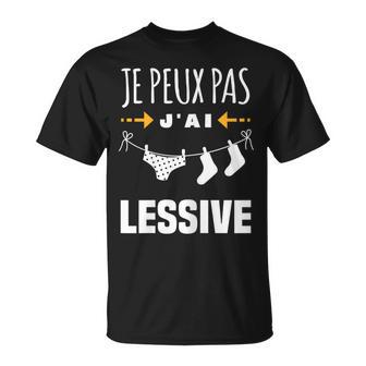Je Peux Pas J'ai Lessive Cadeau Humour T-Shirt - Cadeauxyz