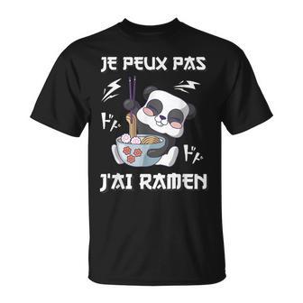 Je Peux Pas J'ai Ramen Drôle Panda Anime Japonais Cadeau T-Shirt - Cadeauxyz