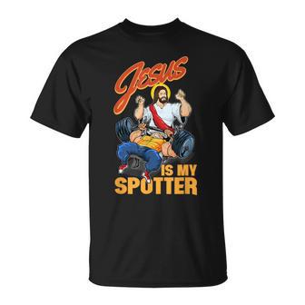 Jesús Es Mi Observador Jesús Culturismo Y Entrenamiento De Levantamiento Camiseta unisex - Regaloses