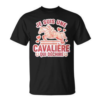 Jeuis Une Cavalière Qui Déchire Cheval Équitation Humour T-Shirt - Cadeauxyz