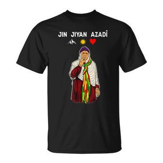 Jin Jiyan Azadî Kurdistan Nowruz Rojava Ich Liebe Kurdistan T-Shirt - Seseable